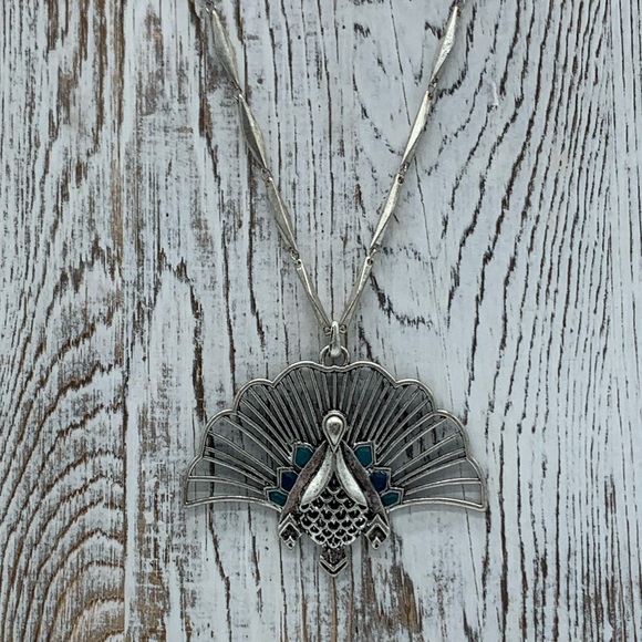 🦚 Super unique and fun Lucky Brand peacock necklace! 🦚 - Picture 4 of 15